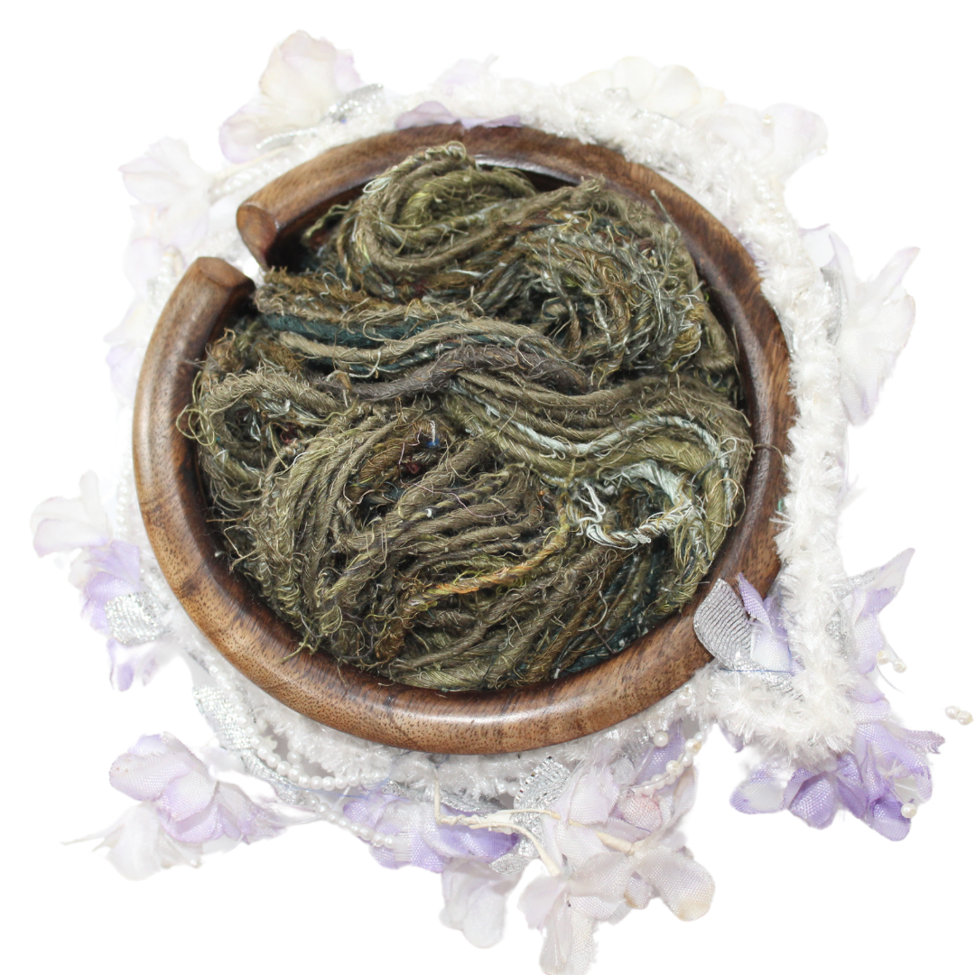 Knitsilk Artisan Linen yarn - Chunky Handspun & Hand-Dyed Yarn | 50 Yards / 100 Grams | Natural & Premium Quality (Pack of 2)