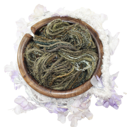Knitsilk Artisan Linen yarn - Chunky Handspun & Hand-Dyed Yarn | 50 Yards / 100 Grams | Natural & Premium Quality (Pack of 2)