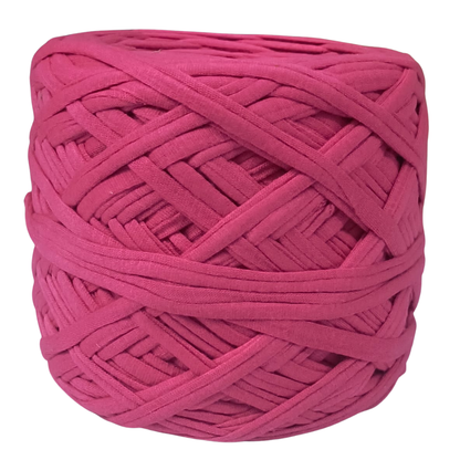 Knitsilk Flexi T-Shirt Yarn – 450g Super Chunky Recycled Cotton Blend – Vibrant Colors – Soft, Durable, Eco-Friendly Bulky Yarn for Knitting, Crochet, Macramé & DIY Crafts, Pink