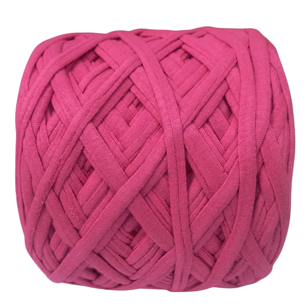 Knitsilk Flexi T-Shirt Yarn – 450g Super Chunky Recycled Cotton Blend – Vibrant Colors – Soft, Durable, Eco-Friendly Bulky Yarn for Knitting, Crochet, Macramé & DIY Crafts, Pink