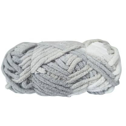 Knitsilk Baby Soft Blankie Wool Yarn |  Natural, Ultra-Soft Wool for Premium Baby Blankets, Cozy Throws & Quick Projects | 100 grams | Grey White