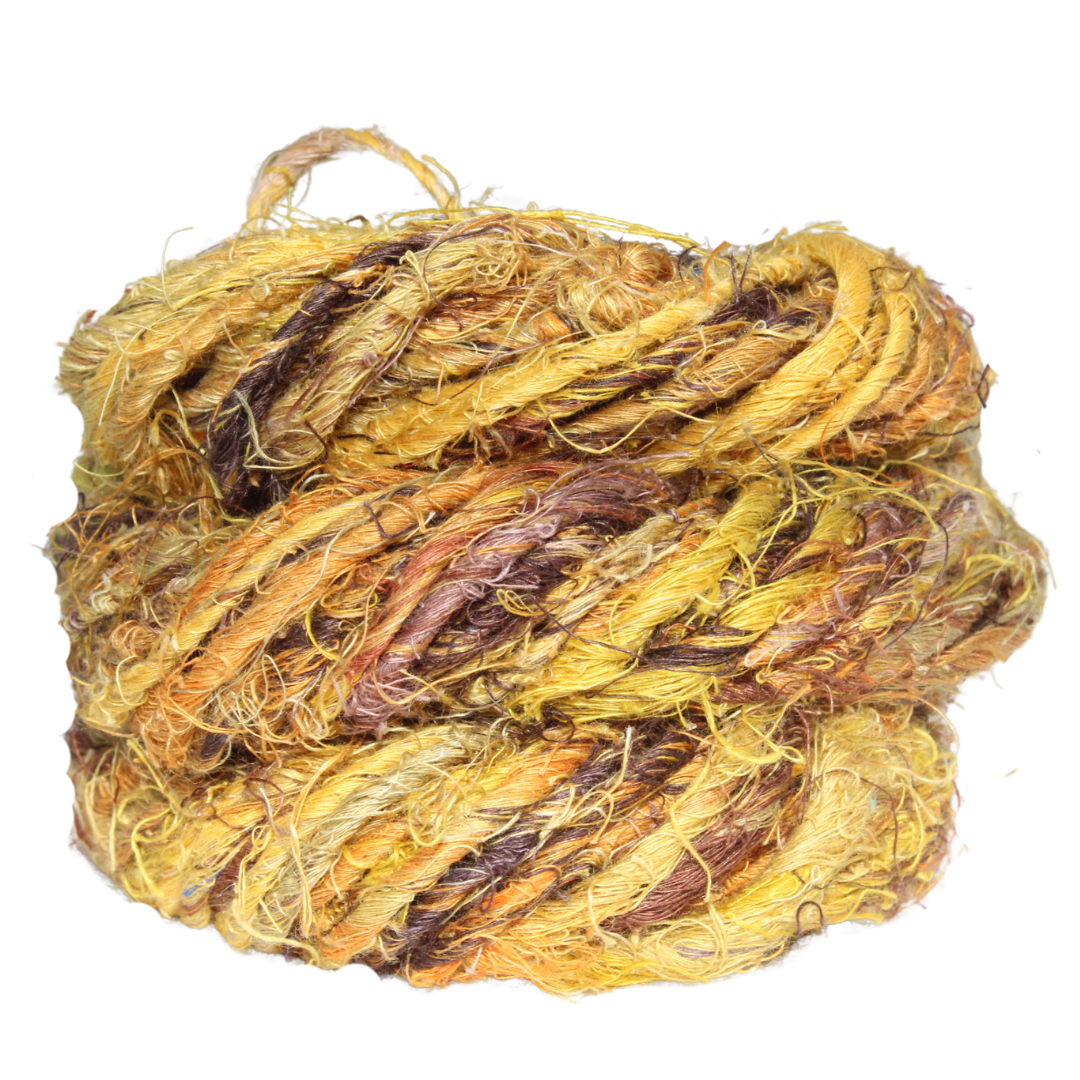 Knitsilk Artisan Linen yarn - Chunky Handspun & Hand-Dyed Yarn | 50 Yards / 100 Grams | Natural & Premium Quality (Pack of 2)