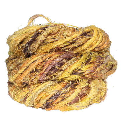 Knitsilk Artisan Linen yarn - Chunky Handspun & Hand-Dyed Yarn | 50 Yards / 100 Grams | Natural & Premium Quality (Pack of 2)