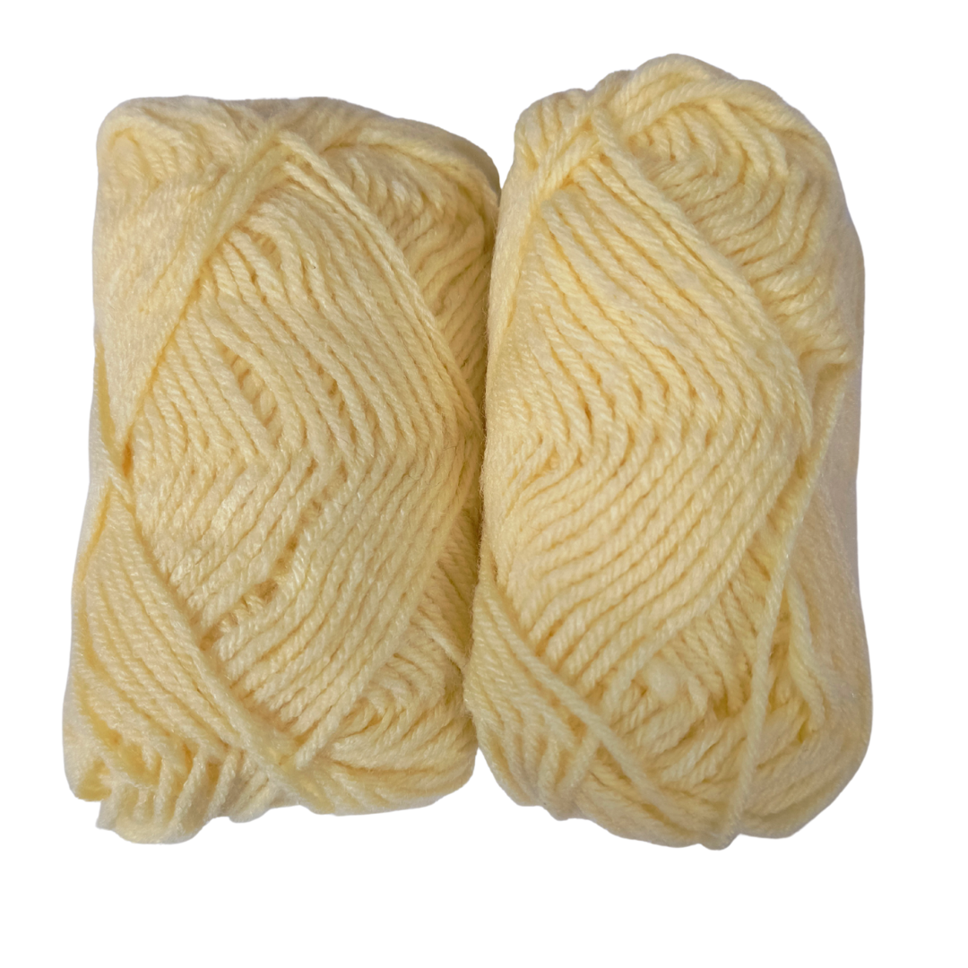 Knitsilk BabySoft – 4‑Ply Acriwool Yarn (Pack of 5 x 20g Balls, 250+ Yards Total) | Snowflake Pearl