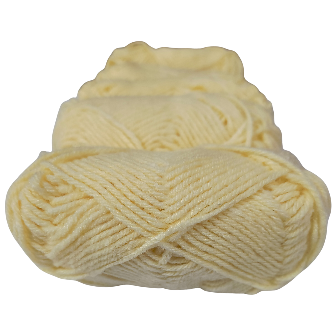 Knitsilk BabySoft – 4‑Ply Acriwool Yarn (Pack of 5 x 20g Balls, 250+ Yards Total) | Snowflake Pearl