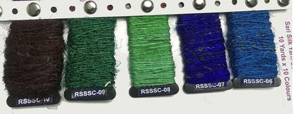 Knitsilk Mini Recycled Silk Yarn Pack - 10 Assorted Colors - 10gm x 10 - Sari Silk Yarn for Knitting & Crafting