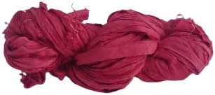 Knitsilk recycled sari silk ribbon yarn — Plum