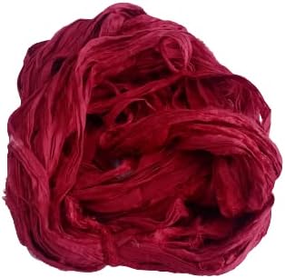 Knitsilk recycled sari silk ribbon yarn — Plum