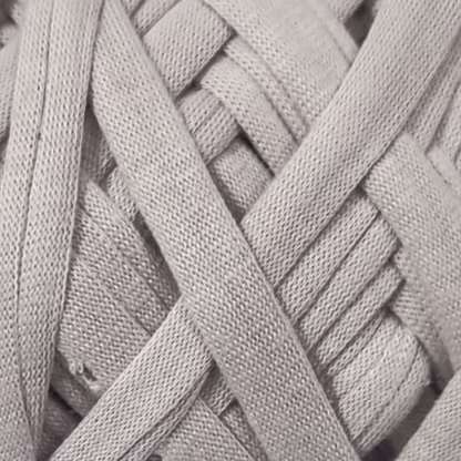 Knitsilk Flexi T-Shirt Yarn – 450g Super Chunky Recycled Cotton Blend – Vibrant Colors – Soft, Durable, Eco-Friendly Bulky Yarn for Knitting, Crochet, Macramé & DIY Crafts, Light grey