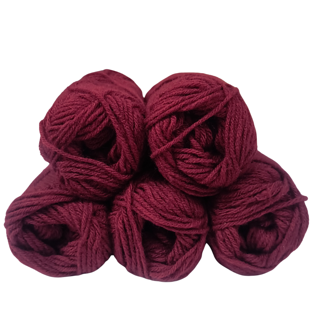 Knitsilk BabySoft – 4‑Ply Acriwool Yarn (Pack of 5 x 20g Balls, 250+ Yards Total) | Blush Bloom