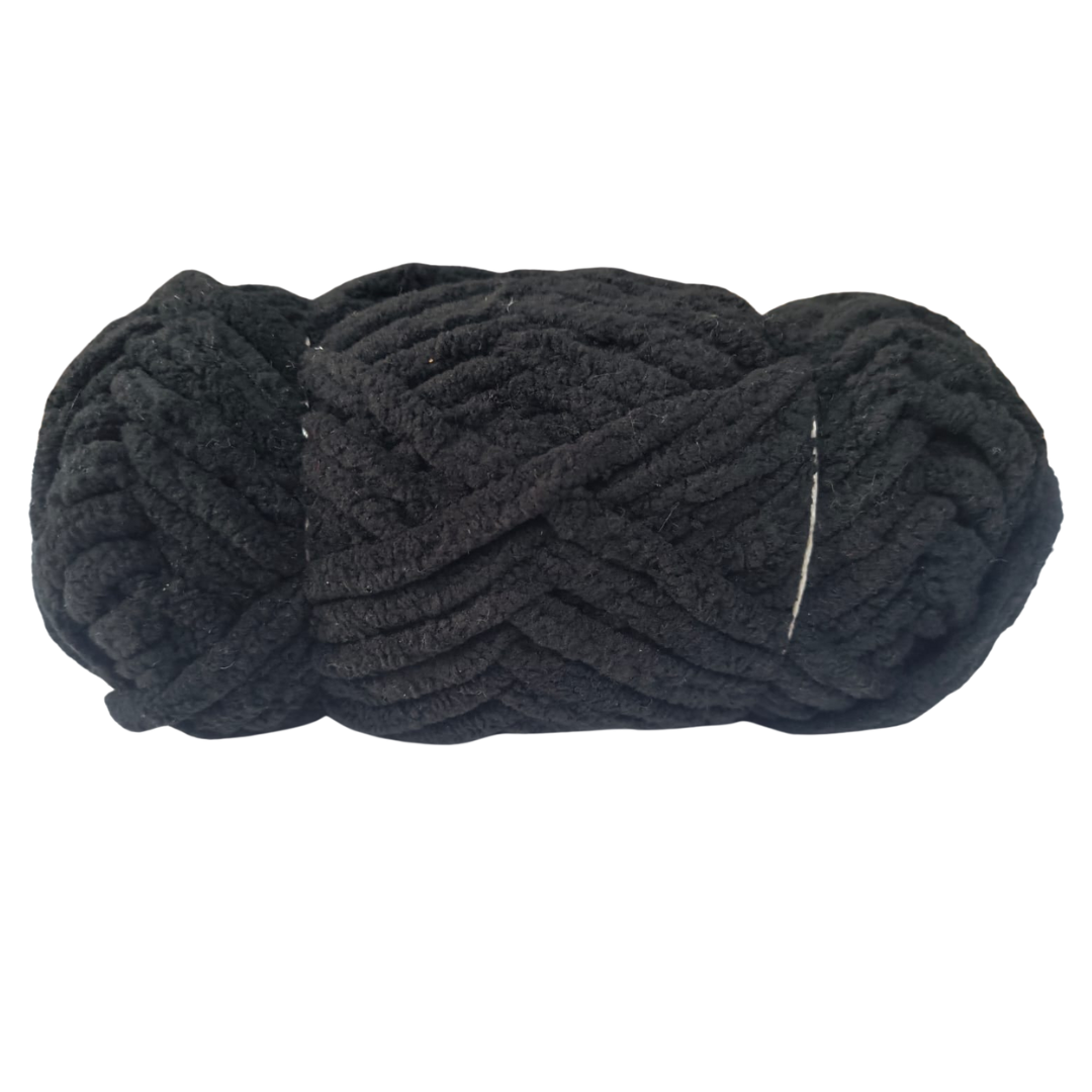 Knitsilk Baby Soft Blankie Wool Yarn |  Natural, Ultra-Soft Wool for Premium Baby Blankets, Cozy Throws & Quick Projects | 100 grams | Black