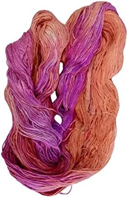 Knitsilk 100% Recycled and Hand-Dyed Silk Roving Worsted Yarn, Luxurious & Soft Silk Roving | Ideal for Knitting, Crocheting, Crafting | Smooth Texture & Fabulous Color Lisbon