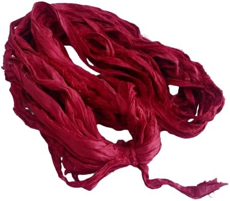 Knitsilk recycled sari silk ribbon yarn — Plum