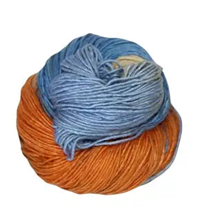 Knitsilk 100% Recycled and Hand-Dyed Silk Roving Worsted Yarn, Luxurious & Soft Silk Roving | Ideal for Knitting, Crocheting, Crafting | Smooth Texture & Fabulous Color.(100 gm-225 Yards,Ibiza)