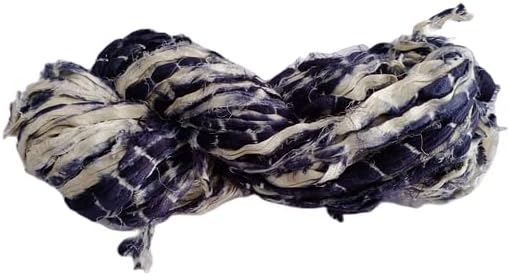 Knitsilk Recycled Shibori Sari Silk Ribbon Yarn-Black