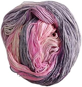 Knitsilk, 100% Recycled Silk Roving and Hand-Dyed Pure Mulberry Silk Yarn Perfect for Knitting, Crocheting, Weaving, and More 100 gm-225 Yards (Denver)