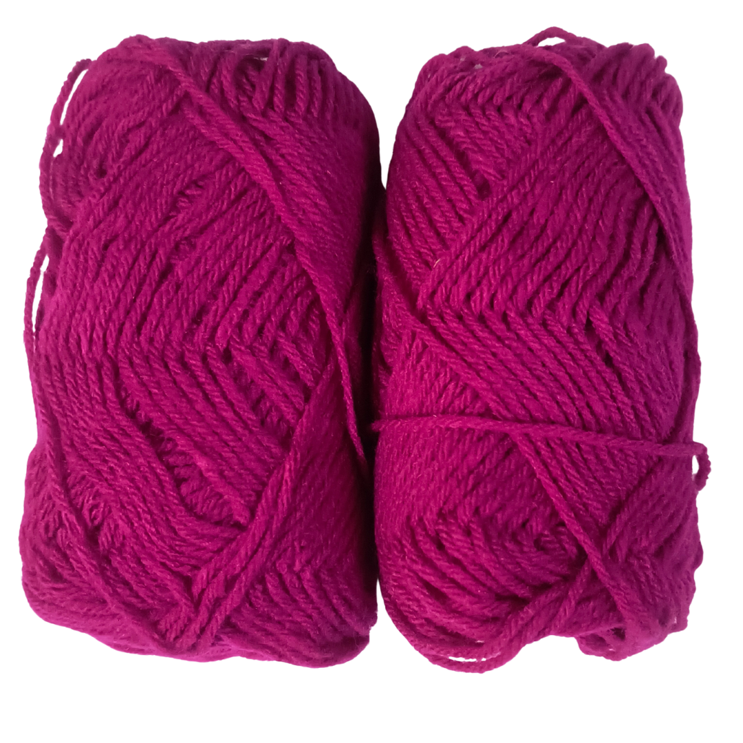 Knitsilk BabySoft – 4‑Ply Acriwool Yarn (Pack of 5 x 20g Balls, 250+ Yards Total) | Berry Velvet