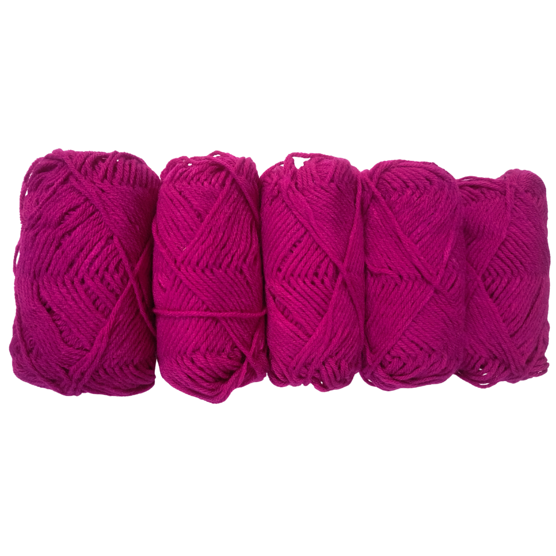 Knitsilk BabySoft – 4‑Ply Acriwool Yarn (Pack of 5 x 20g Balls, 250+ Yards Total) | Berry Velvet