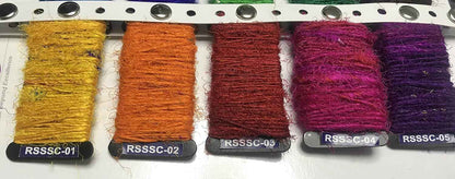 Knitsilk Mini Recycled Silk Yarn Pack - 10 Assorted Colors - 10gm x 10 - Sari Silk Yarn for Knitting & Crafting
