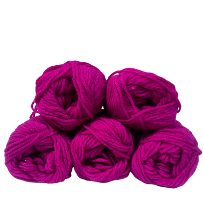 Knitsilk BabySoft – 4‑Ply Acriwool Yarn (Pack of 5 x 20g Balls, 250+ Yards Total) | Berry Velvet