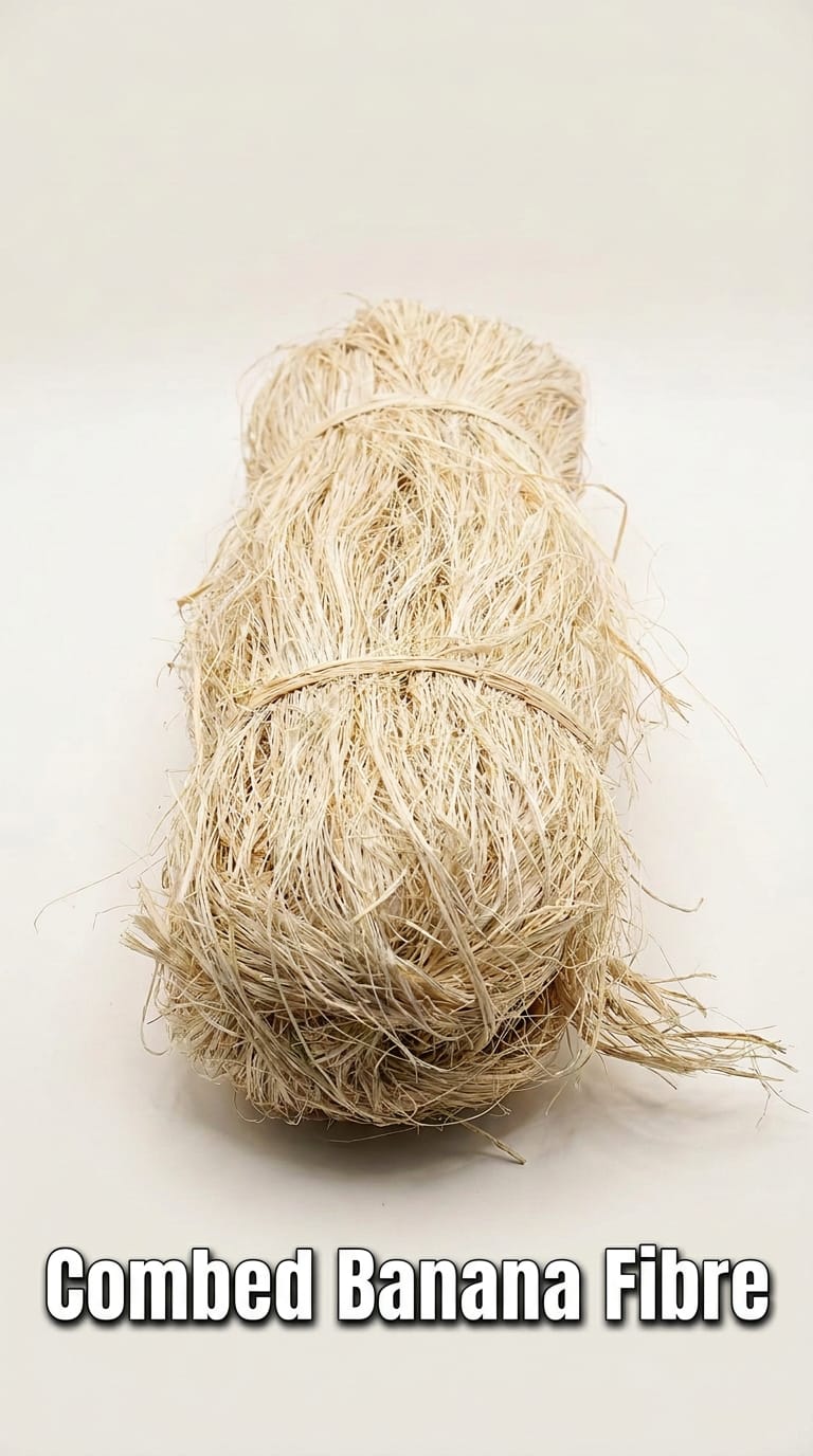 KnitSilk Banana Plant Fibre – Loose Natural Craft Fibre | 500 g | Plant-Based