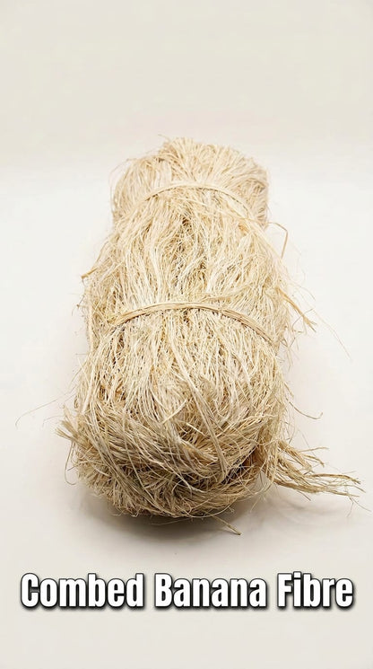 KnitSilk Banana Plant Fibre – Loose Natural Craft Fibre | 500 g | Plant-Based