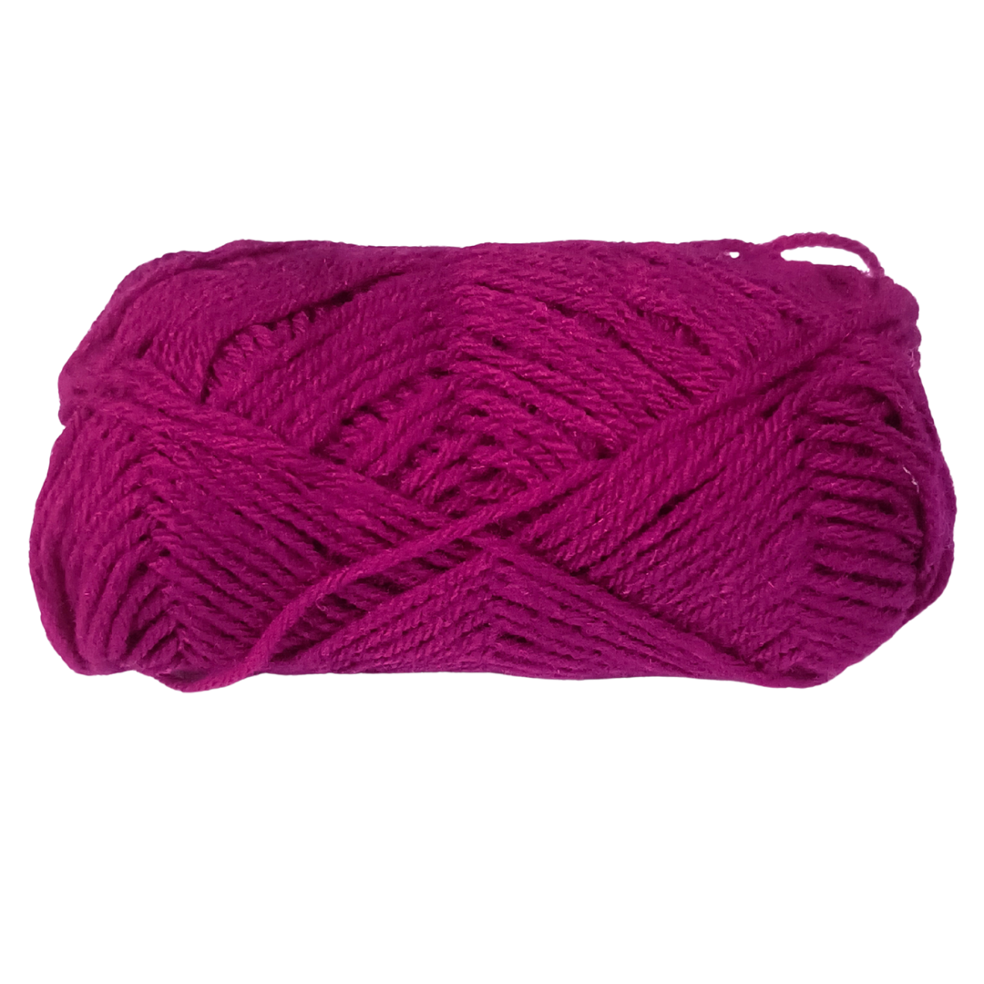 Knitsilk BabySoft – 4‑Ply Acriwool Yarn (Pack of 5 x 20g Balls, 250+ Yards Total) | Berry Velvet