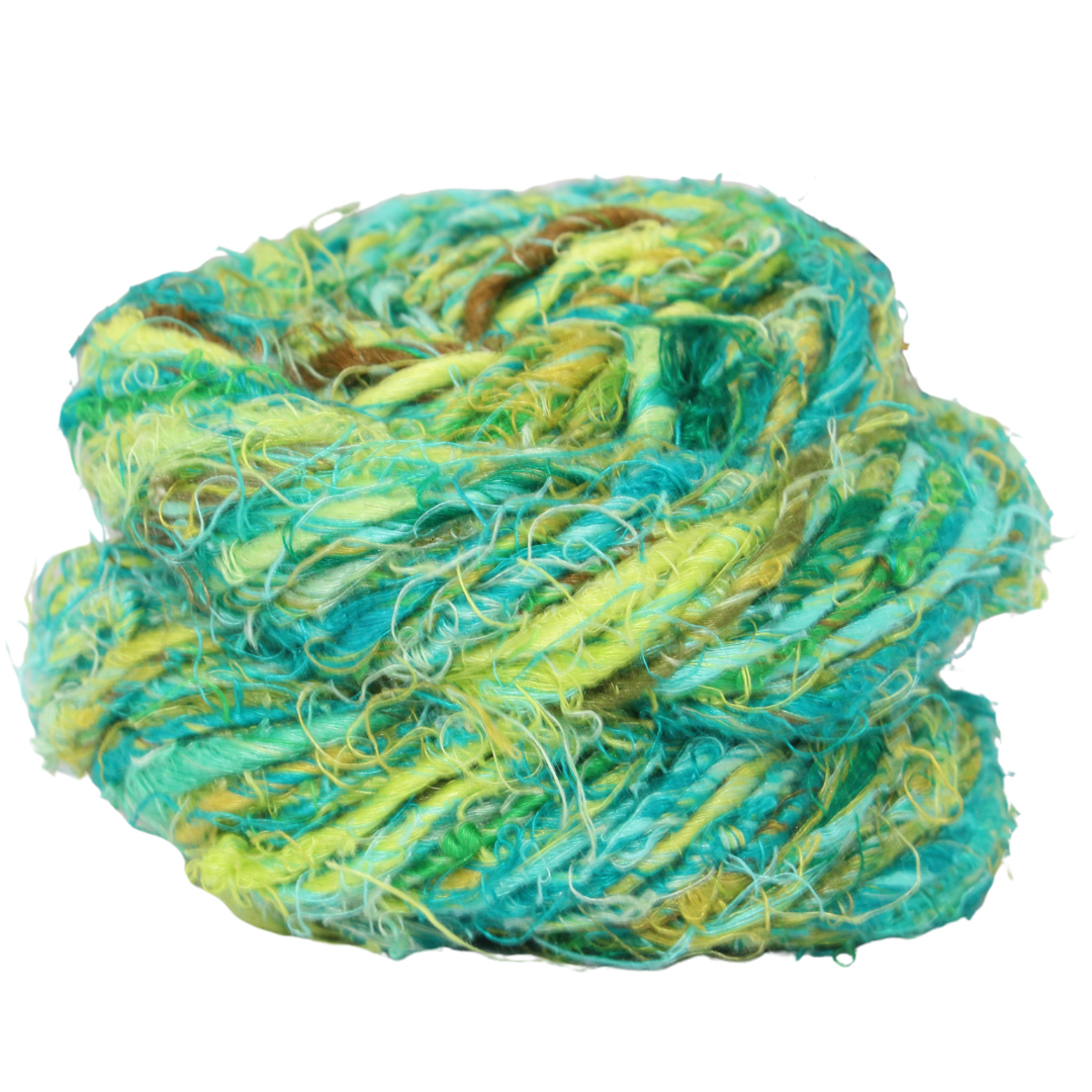 Knitsilk Artisan Linen yarn - Chunky Handspun & Hand-Dyed Yarn | 50 Yards / 100 Grams | Natural & Premium Quality (Pack of 2)