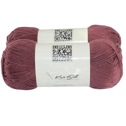 Knitsilk Soft Cotton Knitting Yarn – 100% Cotton | 2 X 100g (Approx. 200+ Yards)