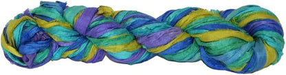 Knitsilk recycled sari silk ribbon yarn — Tye an Dye