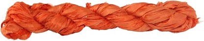 Knitsilk recycled sari silk ribbon yarn — orange 