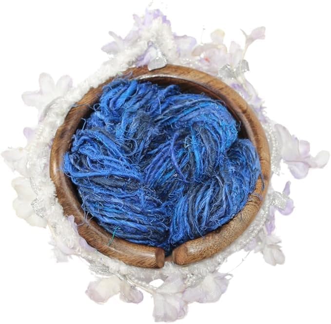 Knitsilk linen yarn, Navy blue