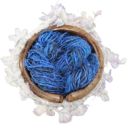 Knitsilk linen yarn, Navy blue