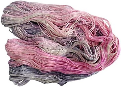 Knitsilk, 100% Recycled Silk Roving and Hand-Dyed Pure Mulberry Silk Yarn Perfect for Knitting, Crocheting, Weaving, and More 100 gm-225 Yards (Denver)
