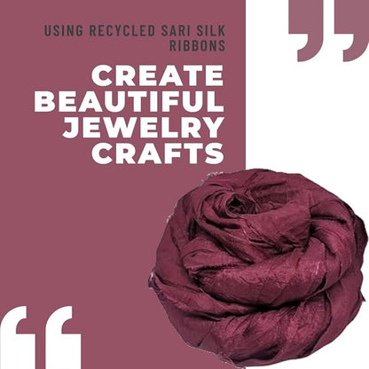 Knitsilk recycled sari silk ribbon yarn — Brown