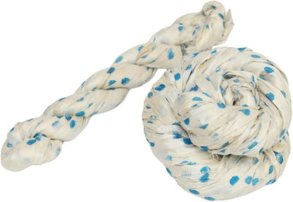 Knitsilk recycled sari silk ribbon yarn - Polka dot(Blue)