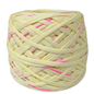 Knitsilk Flexi T-Shirt Yarn – 450g Super Chunky Recycled Cotton Blend – Vibrant Colors – Soft, Durable, Eco-Friendly Bulky Yarn for Knitting, Crochet, Macramé & DIY Crafts, Light yellow & pink