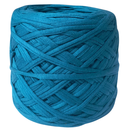 Knitsilk Flexi T-Shirt Yarn – 450g Super Chunky Recycled Cotton Blend – Vibrant Colors – Soft, Durable, Eco-Friendly Bulky Yarn for Knitting, Crochet, Macramé & DIY Crafts, Teal