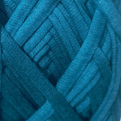 Knitsilk Flexi T-Shirt Yarn – 450g Super Chunky Recycled Cotton Blend – Vibrant Colors – Soft, Durable, Eco-Friendly Bulky Yarn for Knitting, Crochet, Macramé & DIY Crafts, Teal