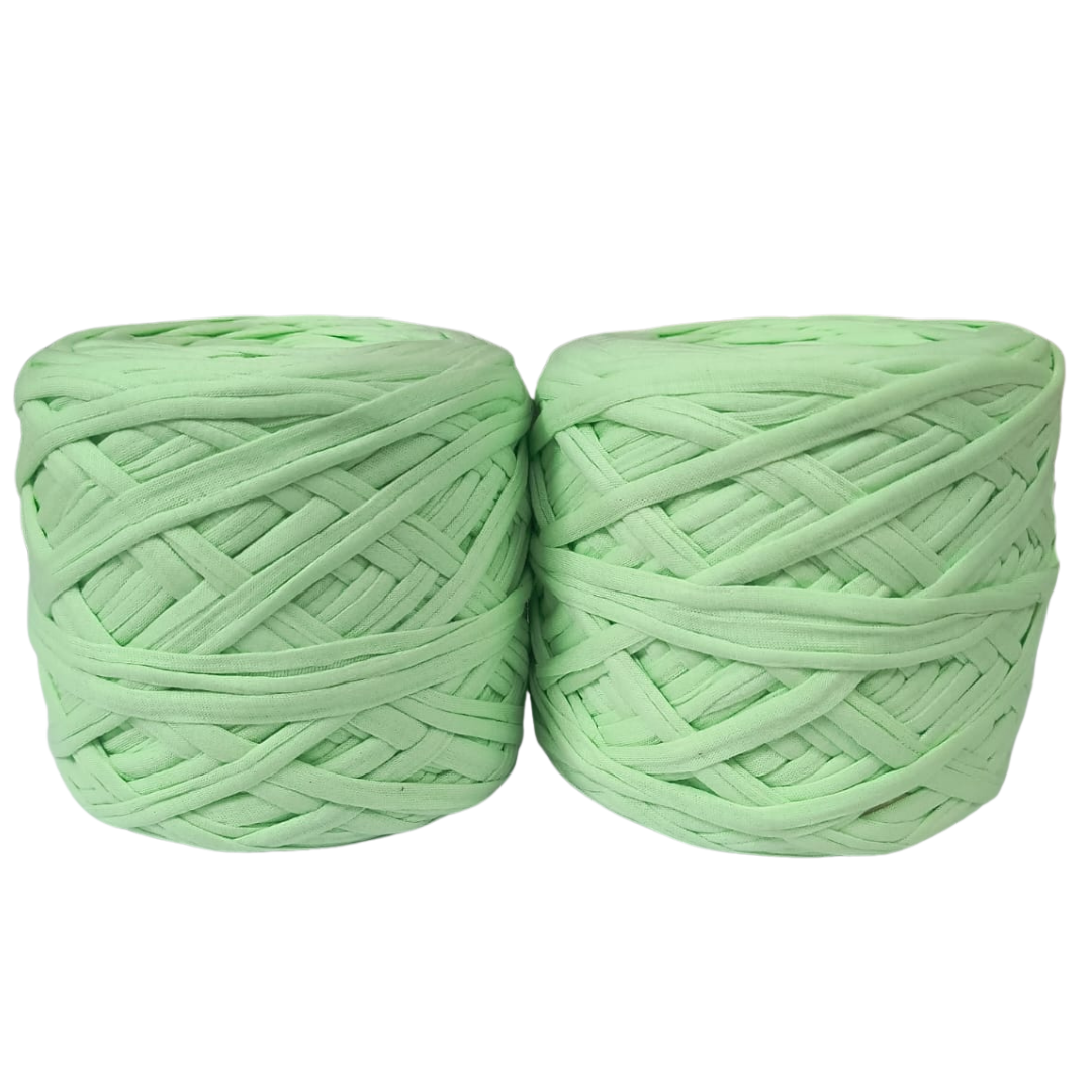 Knitsilk Flexi T-Shirt Yarn – 450g Super Chunky Recycled Cotton Blend – Vibrant Colors – Soft, Durable, Eco-Friendly Bulky Yarn for Knitting, Crochet, Macramé & DIY Crafts, Sage green