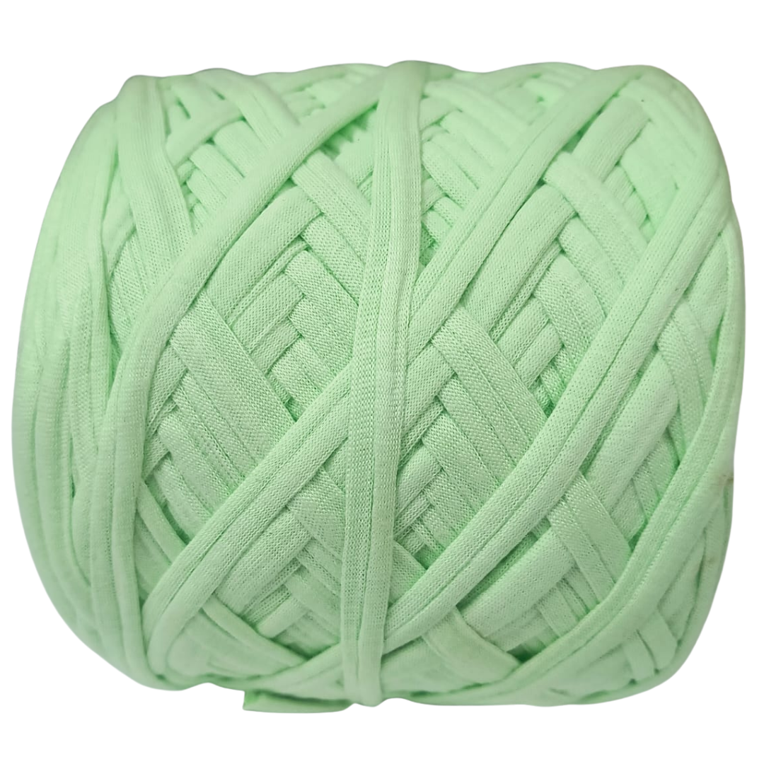 Knitsilk Flexi T-Shirt Yarn – 450g Super Chunky Recycled Cotton Blend – Vibrant Colors – Soft, Durable, Eco-Friendly Bulky Yarn for Knitting, Crochet, Macramé & DIY Crafts, Sage green