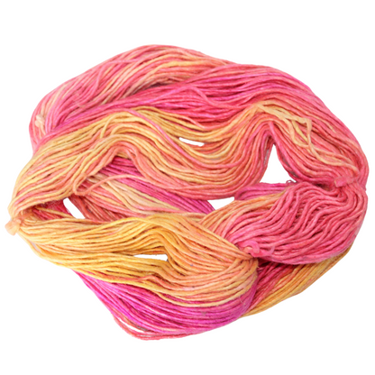 Silk-Wool Blend Singles – Merino Silk Hand-Dyed Yarn (Sport/DK Weight) | 100 gm,225+ yd | Tham