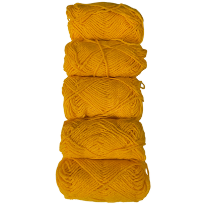 Knitsilk BabySoft – 4‑Ply Acriwool Yarn (Pack of 5 x 20g Balls, 250+ Yards Total) | Sunshine Glow