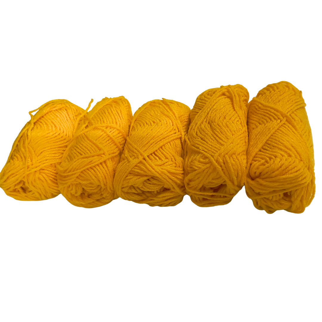 Knitsilk BabySoft – 4‑Ply Acriwool Yarn (Pack of 5 x 20g Balls, 250+ Yards Total) | Sunshine Glow