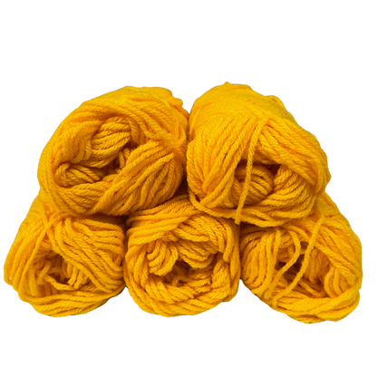Knitsilk BabySoft – 4‑Ply Acriwool Yarn (Pack of 5 x 20g Balls, 250+ Yards Total) | Sunshine Glow