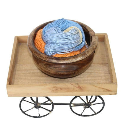 Knitsilk 100% Recycled and Hand-Dyed Silk Roving Worsted Yarn, Luxurious & Soft Silk Roving | Ideal for Knitting, Crocheting, Crafting | Smooth Texture & Fabulous Color.(100 gm-225 Yards,Ibiza)
