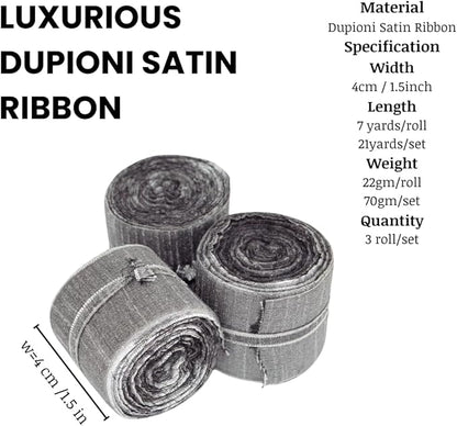 Knitsilk Dupioni Satin Ribbon Brown