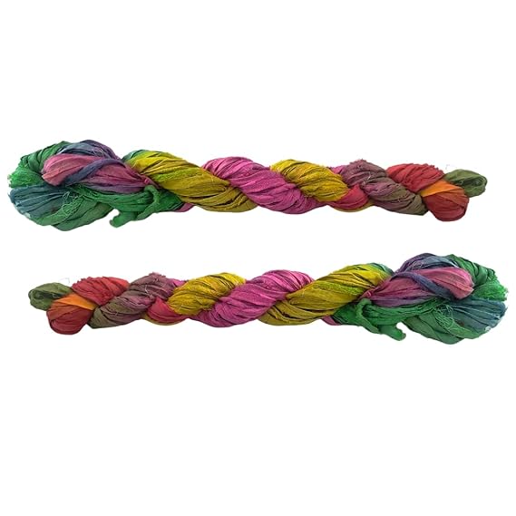 Knitsilk recycled sari silk ribbon yarn - Multicolor