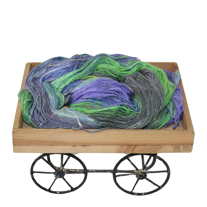 Knitsilk 100% Recycled and Hand-Dyed Silk Roving Worsted Yarn, Luxurious & Soft Silk Roving | Ideal for Knitting, Crocheting, Crafting | Smooth Texture & Fabulous Color.(100 gm-225 Yards,Helsinki)