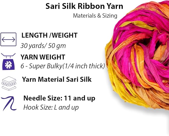 Knitsilk recycled sari silk ribbon yarn — Vintage
